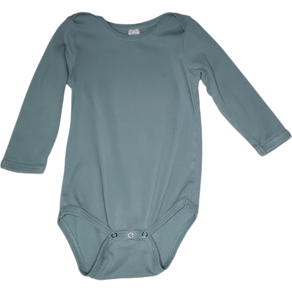 Kate Quinn Organics One-piece Bodysuit Green Ribbed Baby 18-24 Months - Picture 1 of 3